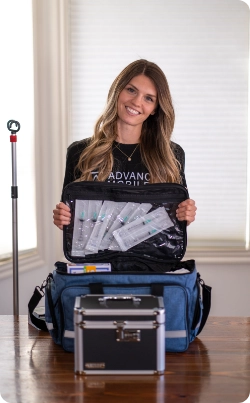 AMIV nurse providing IV therapy